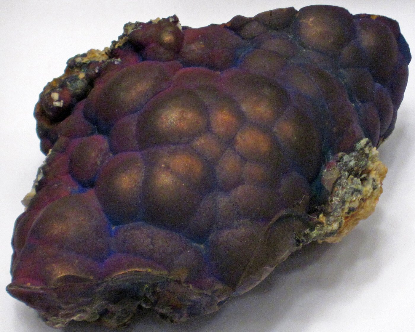 A chalcopyrite specimen with iridescent tarnish