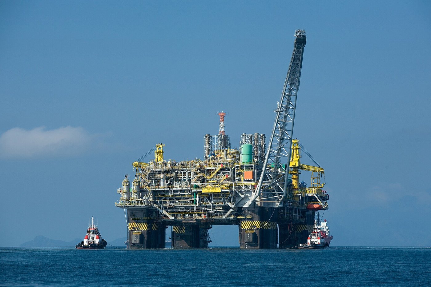 An offshore oil production platform