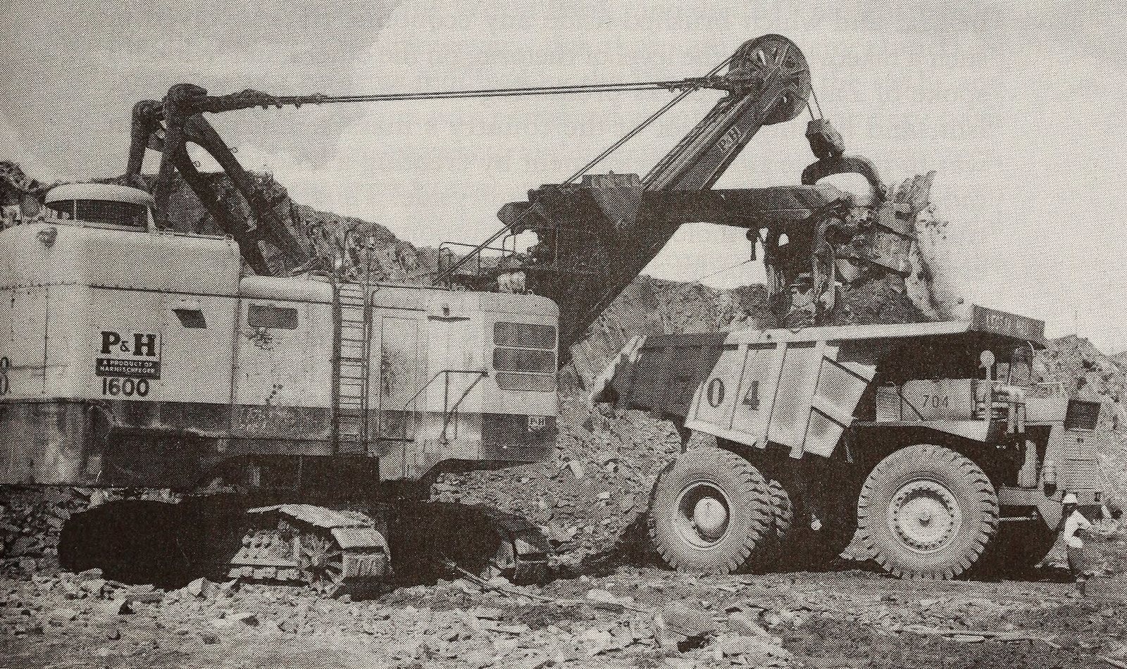 Industrial mines, and a great deal of hand digging
