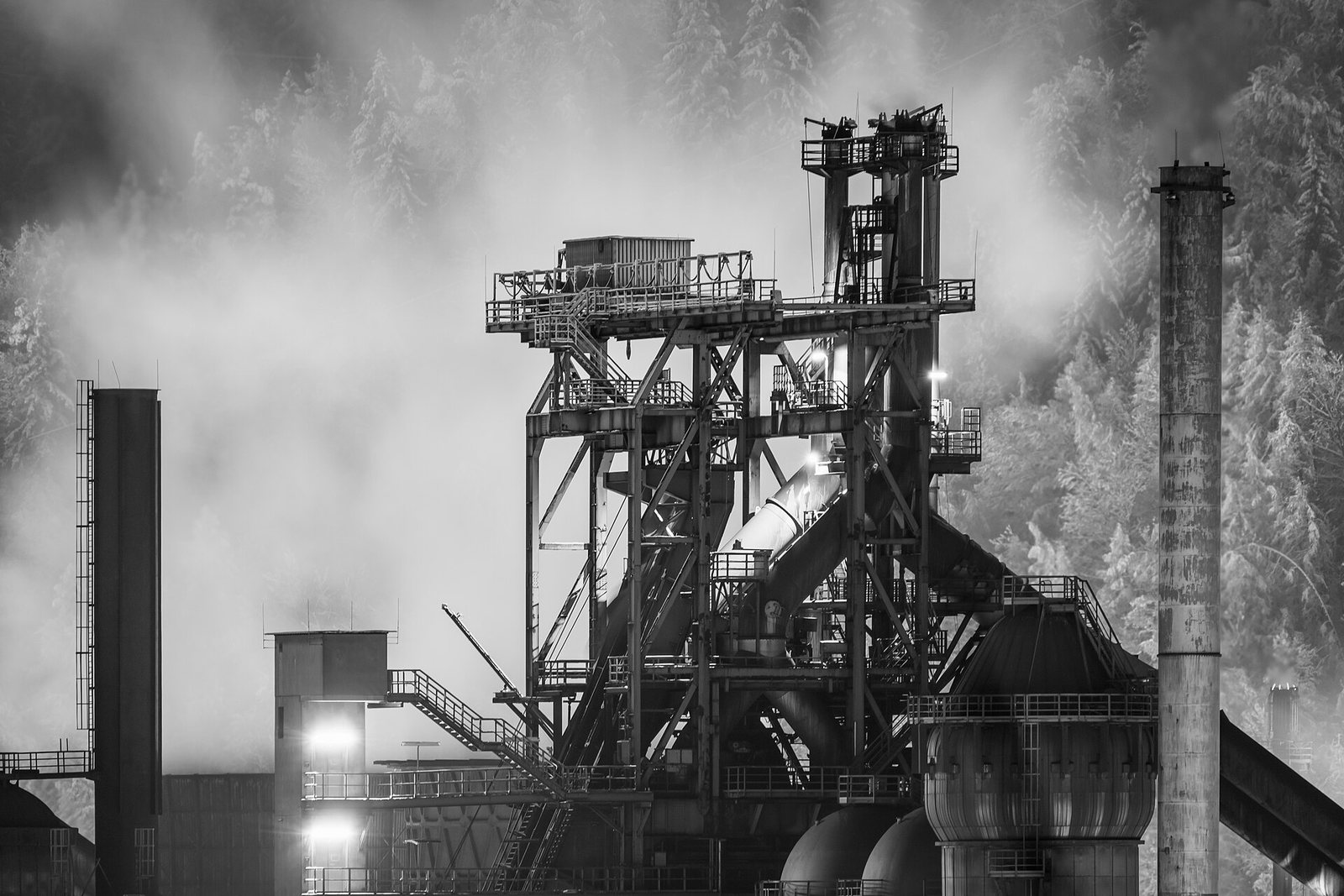 Sinter, coke, and a blast furnace